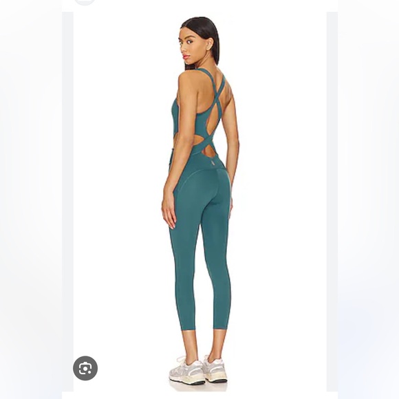 NEW • FREE PEOPLE MOVEMENT • BACK IT UP ONESIE Pacific Blue XS - Picture 3 of 5